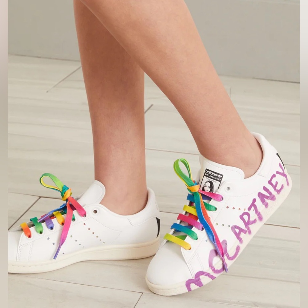 Stan Smith Sneakers with Rainbow Laces by Stella McCartney